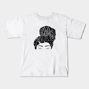 Queen With Braids | Black Girl Magic Kids T-Shirt